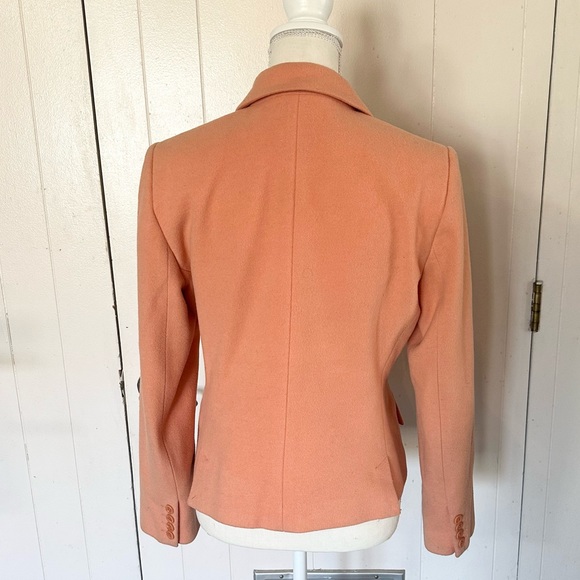 Harve Benard Holtan Orange Creamsicle Blazer Wool Size 8 - Picture 6 of 9